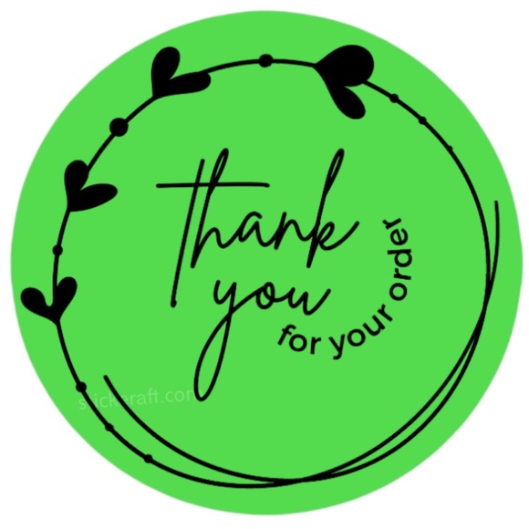 Pack of 100 Stickers 2in thank you for your order Stickers Packaging Supplies - Picture 11 of 13